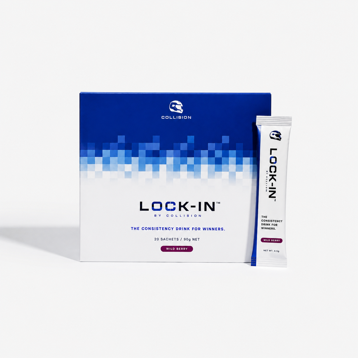 Lock In™ focus drink mix - box and sachet product shot