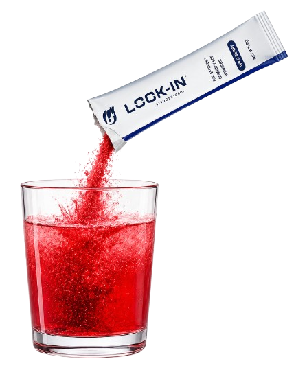 Lock In™ Focus Drink Mix - sachet pouring into glass